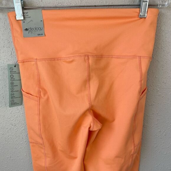 NWT Ideology Melon Ice Orange Cropped Leggings Size S - Picture 5 of 8